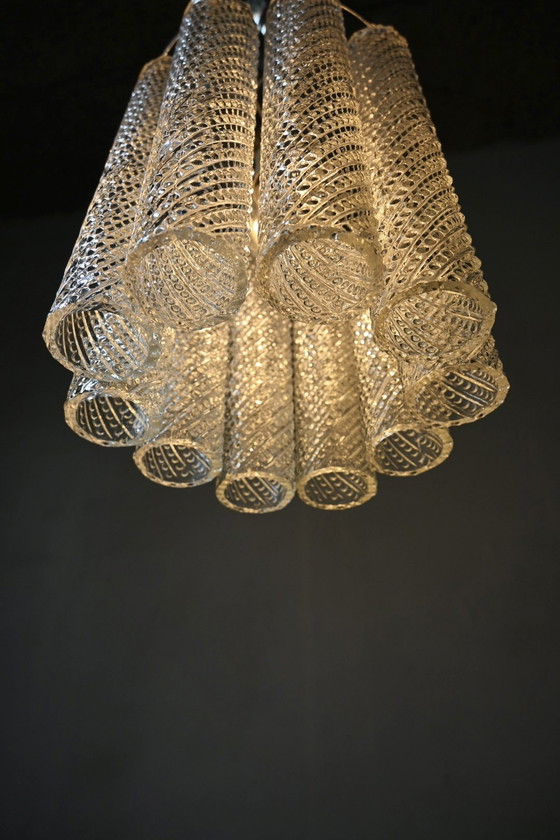 Image 1 of Lampada a sospensione italiana in vetro di Murano degli anni '60.
