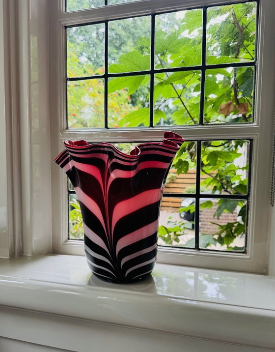 Image 1 of Set of vintage Italian designer vases - Empoli art glass (ca. 1970)