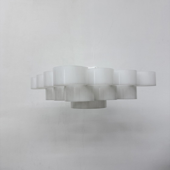 Image 1 of Mid-Century Lucite Circles Deckenleuchte, 1970er Jahre