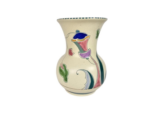 Honiton pottery - Devon - 'Eaton' - Made in England - frosted glaze - hand-painted - 1950's