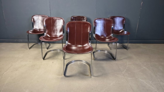 Image 1 of Vintage dining chairs by Cidue set of 6, 1970s