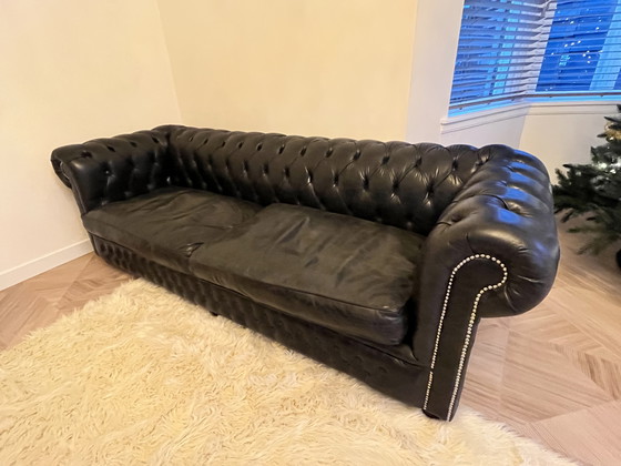 Image 1 of Chesterfield 4Seater Blackpool-Old Vintage Black - Custom Made