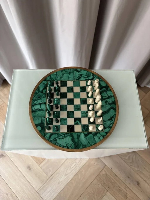 Schaakspel van malachiet en ebbenhout – cadeaus, Marble (photo 2 of 5)