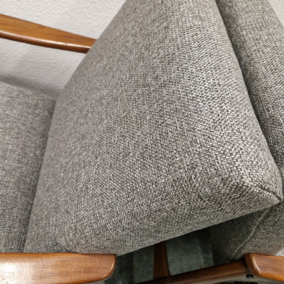 Ensemble de fauteuils vintage nouvellement rembourrés fauteuils danois mid-century – Textile, Wood (photo 14 of 15)