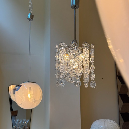 Gaetano Sciolari „Saturn“ Glas-Kronleuchter – hanglampen, Chrome (photo 2 of 7)