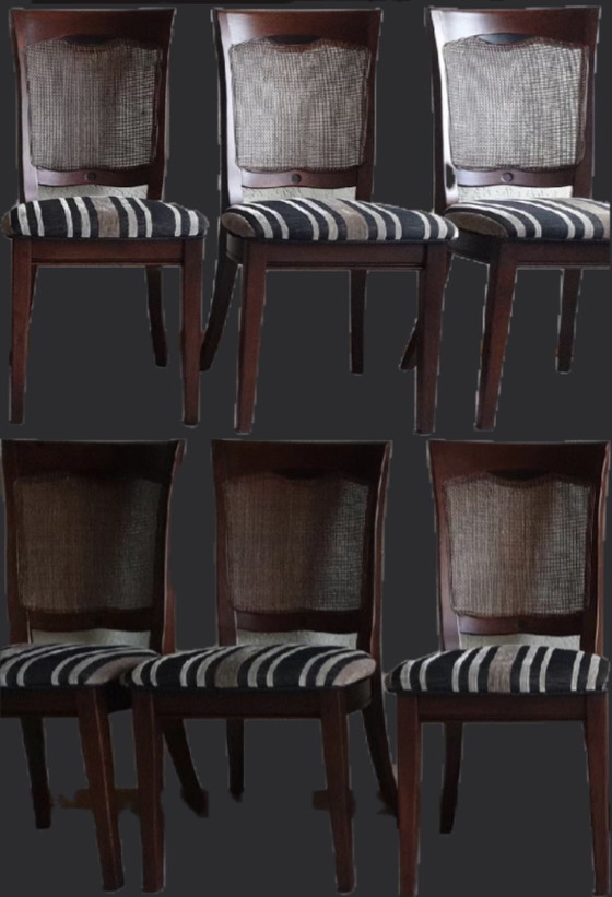 Image 1 of 6 sillas de comedor Bannink Art Nouveau en PERFECTO ESTADO, COMO NUEVAS