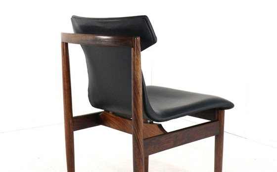 Image 1 of Set di 8 sedie Inger Klingenberg per Fristho Franeker rivestite vintage