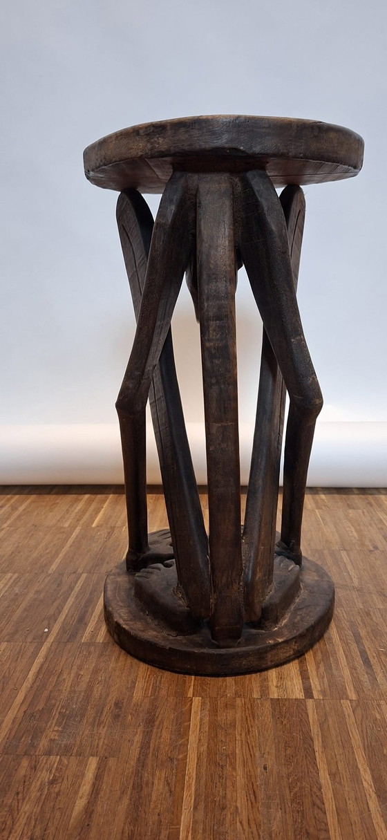 Image 1 of Antique African Tribal Carved Table