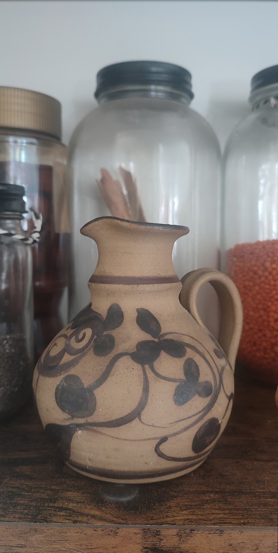 Image 1 of YAEL Ceramic Pitcher, Old Jaffa (Israel), Folk Art