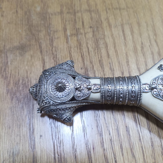 Image 1 of Authentic Artisan Silver Dagger – Handcrafted Masterpiece, 777g