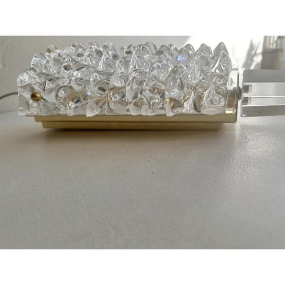 Image 1 of Een paar Art Deco Rostrato wandlampen in Barovier-stijl met helder Italiaans Muranoglas