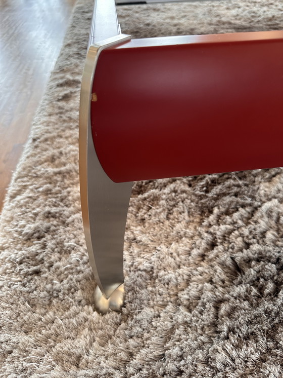 Image 1 of Letto 180 x 200 in legno massello con piedini in acciaio inox e rete a doghe.