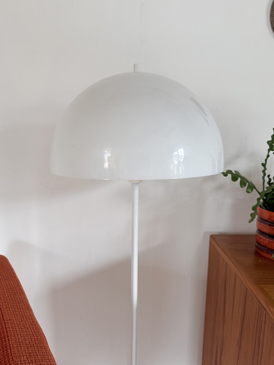 Vintage Deense Mushroomlamp ‘70 – Vloerlampen, Plastic, Metal (photo 4 of 11)