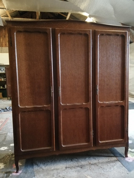 Image 1 of Vintage eiken kledingkast 