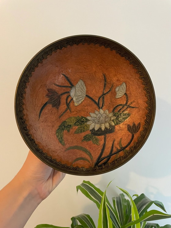 Geëmailleerde cloisonné messing schaal – Schalen, Brass (photo 2 of 3)