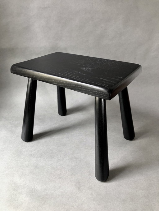 Tabouret / table d'appoint vintage en chêne brutaliste/ 60s 70s / tabouret