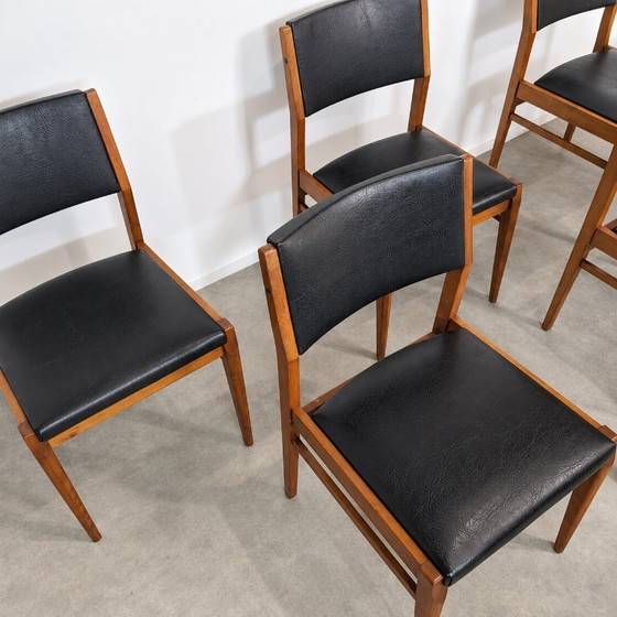 Ensemble de 6 chaises de salle à manger scandinaves vintage – Années 60 – Mid-Century – Wood (photo 5 of 11)