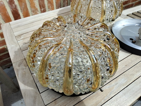 Image 1 of 2 vintage ceiling lamps with bubble pattern, Maison Limburg style Helena Tynell j 60/70
