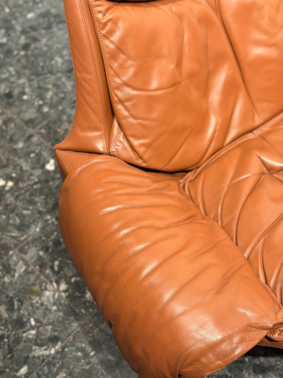 Vintage Saporiti P60 Loungestoel van Vittorio Introini – Fauteuils, Leather, Mid Century Modern (photo 7 of 8)