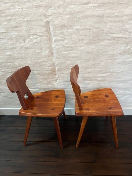 Image 1 of set van 2 vintage stoelen van Jacob Kielland-Brandt voor I. Christaensen