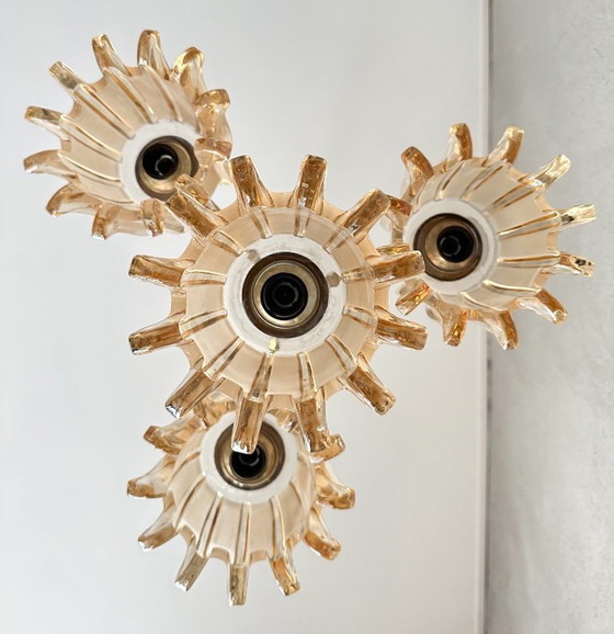 Image 1 of Lampada a sospensione vintage color ambra