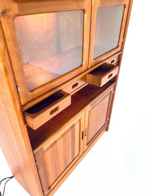 Image 1 of Vintage teak arch cabinet with display case, Dyrlund '70s
