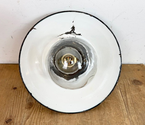 Image 1 of Lampada a sospensione industriale in ghisa e smalto verde, anni '60