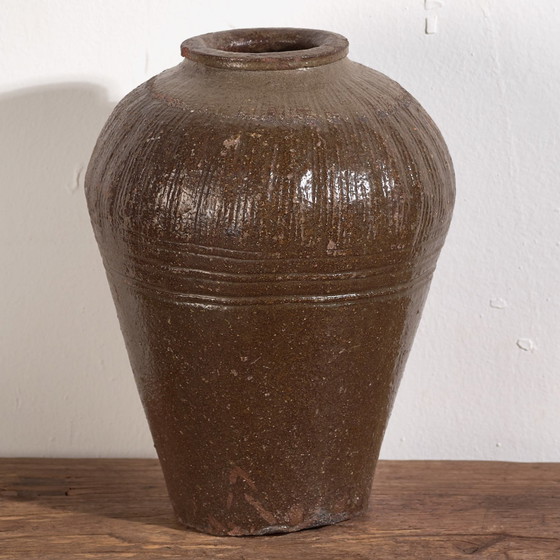 Vaso cinese antico in ceramica in tonalità scure (c.1900) #5 – Vasi (photo 18 of 18)