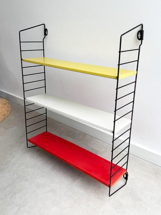 1x Vintage Tomado Pocketboek Rek / Wandrek / Boekenrek met 2 Boekensteunen – Boekenkasten, Metal (photo 7 of 8)