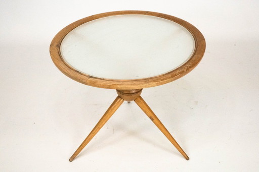 Table basse ronde de style Mid-Century par Cesare Lacca, Italie, années 1950.