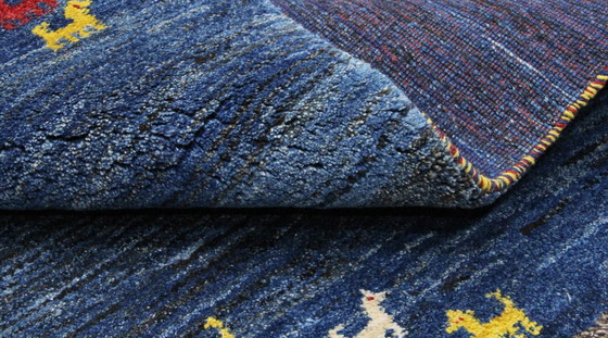 Image 1 of Original Perserteppich Gabbeh Ghashghai Orientteppich 124 cm x 90 cm Alt Natur