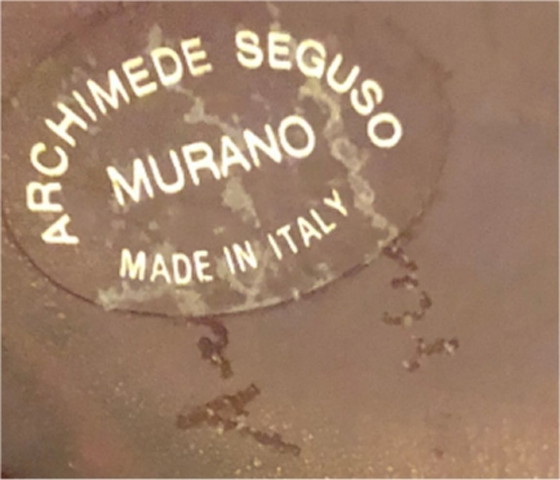 Image 1 of Purpurrosa Murano-Glasvase mit Aventurin, signiert Archimede Seguso, um 1960