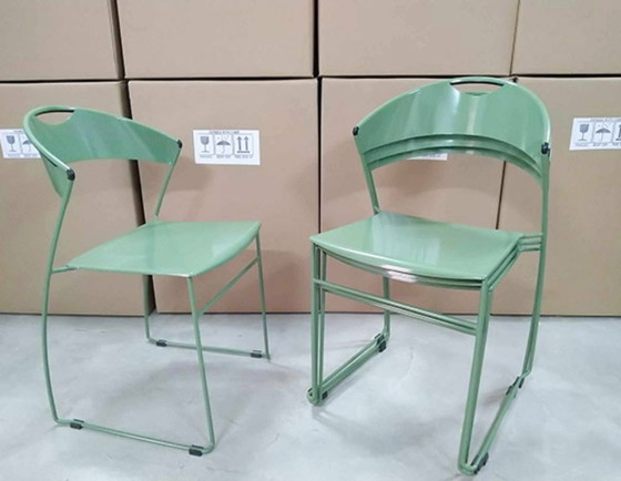 Image 1 of 4 authentieke Juliette-stoelen van Hannes Wettstein voor Baleri Italia