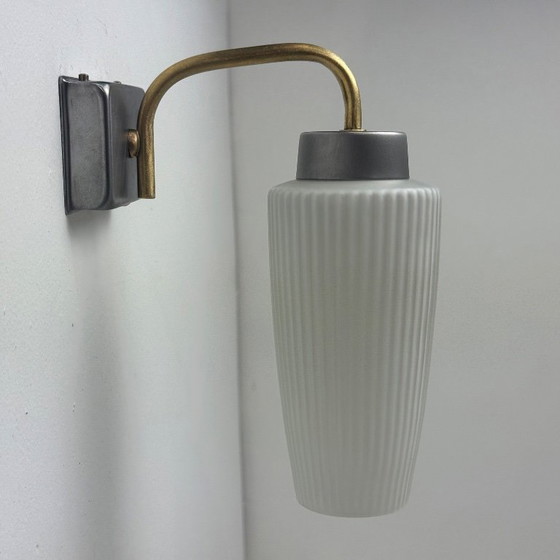 COPPIA DI APPLIQUE VINTAGE IN VETRO FLUE – Metal (photo 10 of 11)