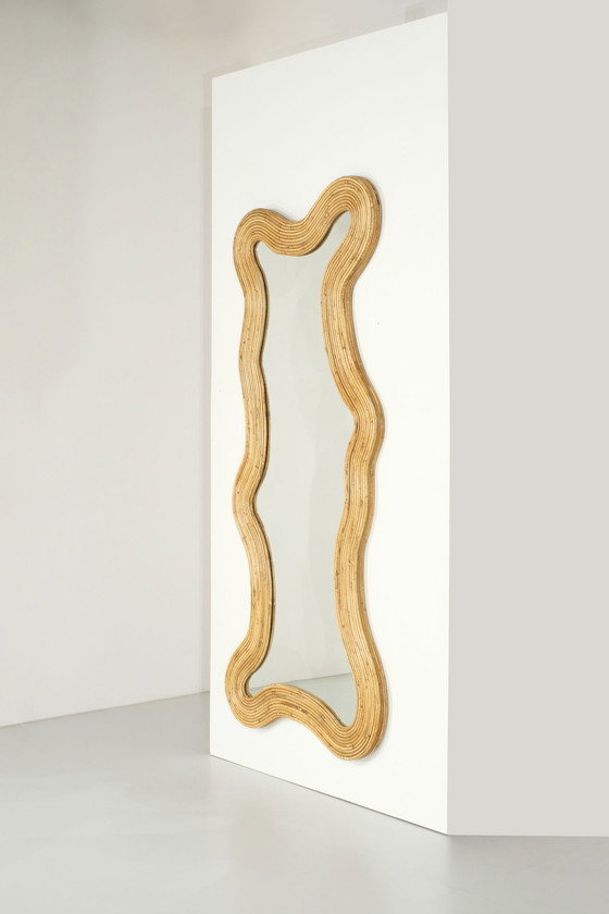 Image 1 of Bamboo mirror Large format, Italy Contemporary.