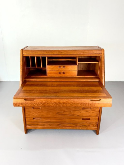 Danish Design Teak Secretary Desk Dyrlund with Folding Table