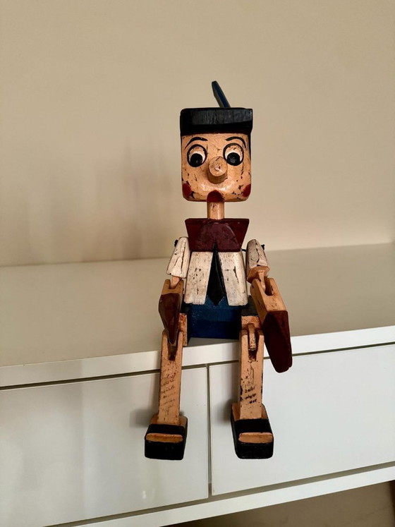 Handmade wooden Pinocchio statue – colorful home decoration – 30 cm – Decorative Objects (photo 5 of 5)