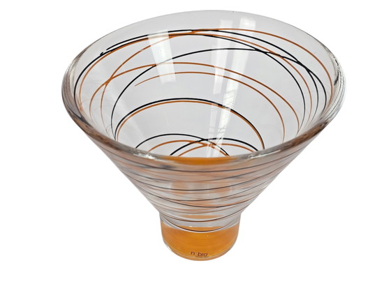 Image 1 of Nybro – Schweden – Handgefertigt – Pendelvase – Glas – Kristall – 1990er Jahre