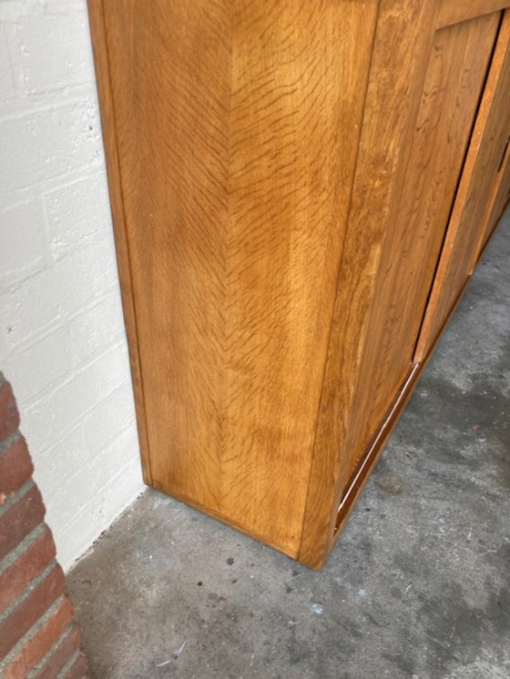 Image 1 of Vintage school cupboard sliding door cupboard dresser XL