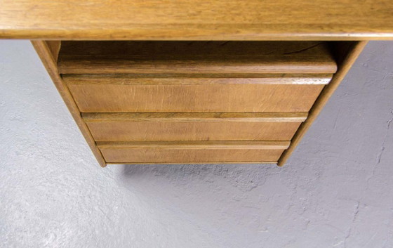 Image 1 of Cees Braakman Mid-Century Dutch Design EE02 Oak Desk for Pastoe. The Netherlands, 1950s.