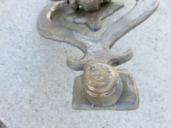 Image 1 of Antico batacchio per porta in bronzo massiccio dei primi anni del XX secolo