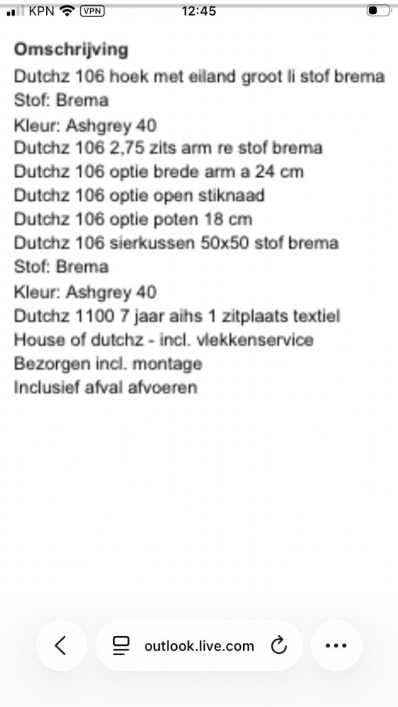 Image 1 of Sofá esquinero Dutchz 106