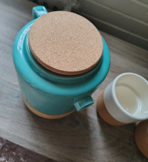 Image 1 of Set teiera di design Alma Gémea, ceramica portoghese e sughero