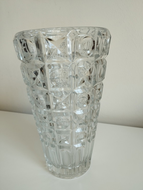 Image 1 of Vase Glas OXO Tschechoslowakei