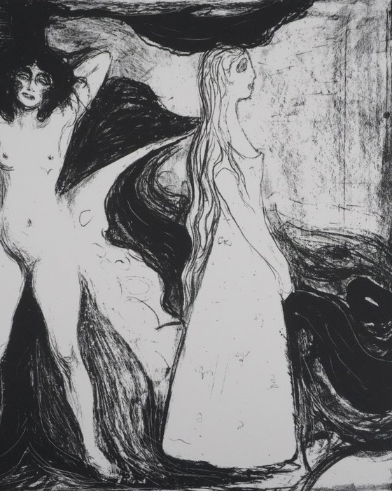 Edvard MUNCH : Les Trois Âges de la Femme, Lithographie Signée – Lithographies et sérigraphies, Paper (photo 7 of 10)