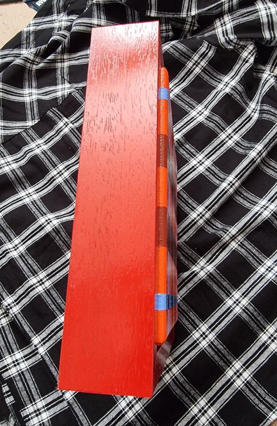 Image 1 of Frances Eckhardt - 24x24 cm handmade graphic artwork check tartan design modern painting no. 6