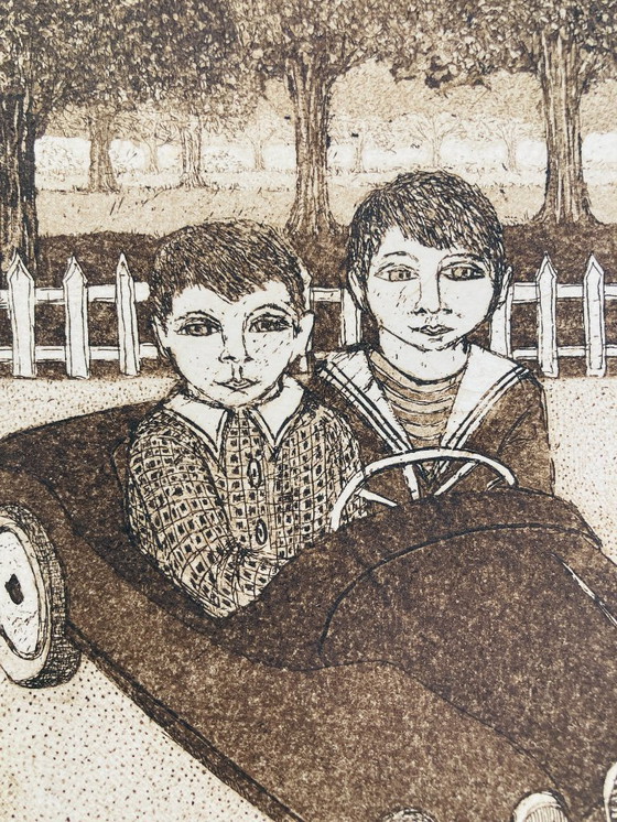 Image 1 of Laetitia de Haas – Radierung – Kindheitserinnerung