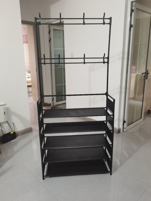 Clothing rack integrated iron art