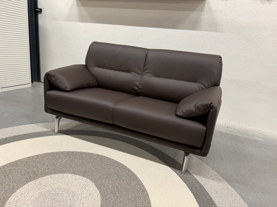 Image 1 of 2 Leolux Bora Balanza Sofa 2.5 & 2 Seater Wapiti Brown Leather