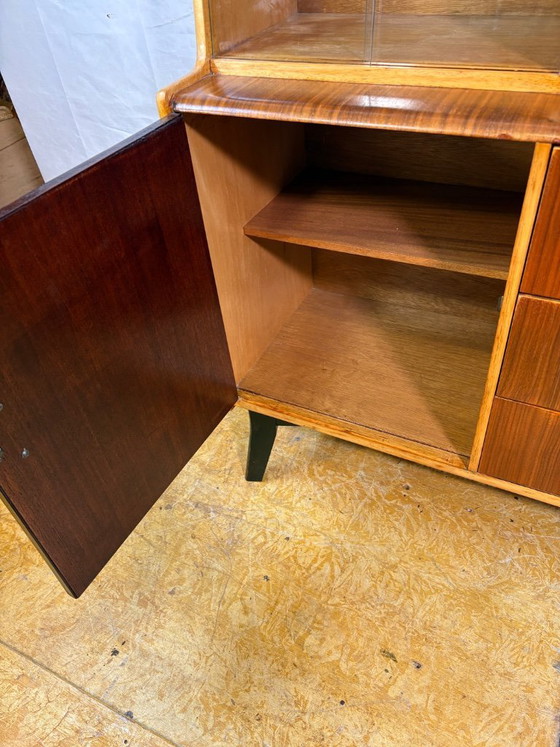 Image 1 of Mid Century Retro Teak Bureau Bookcase (Circa 1960)  A fantastic and versatile mid century modern teak bureau bookcase dating fr